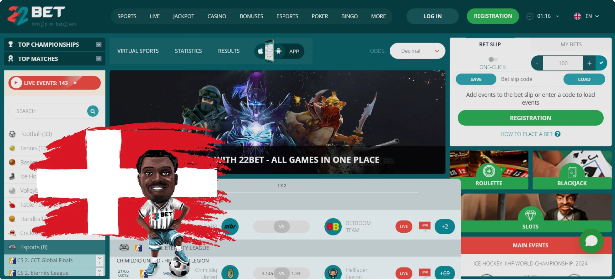 22Bet Sportsbetting